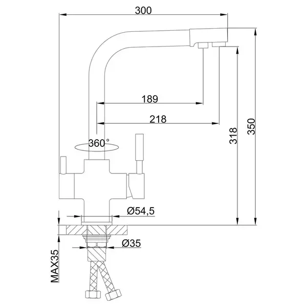 FRAP F4352-20 змішувач кухонний, бежевий (F4352-20)