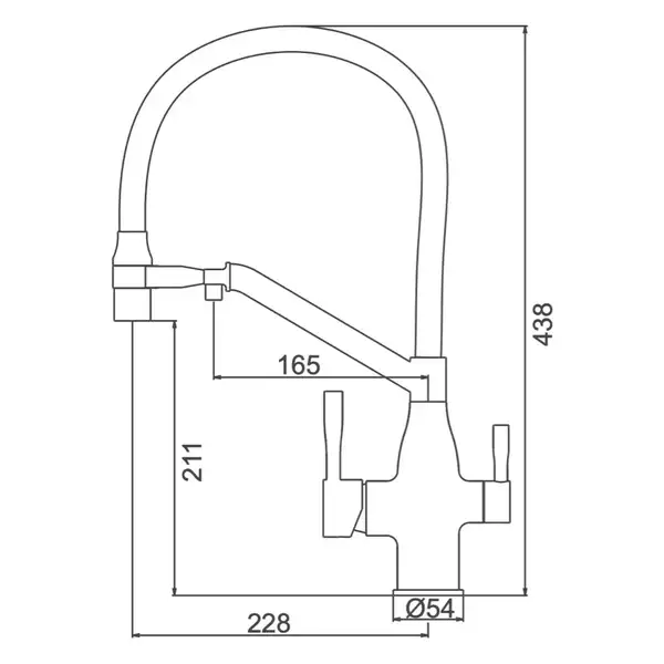 FRAP F4397-9 змішувач кухонний, сірий (F4397-9)