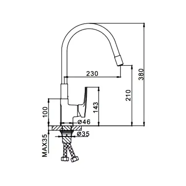 FRAP F4453-03 змішувач кухонний, білий (F4453-03)