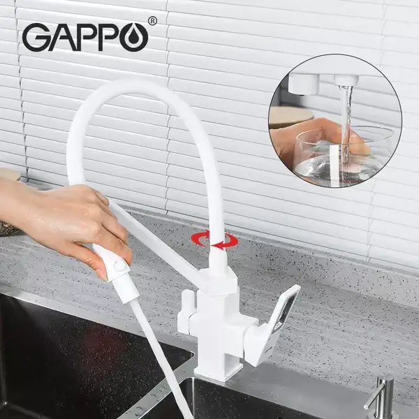 GAPPO G4317-8 змішувач кухонний, білий (G4317-8)