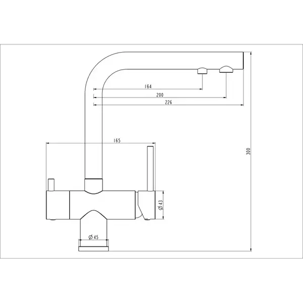 GAPPO G43752 змішувач кухонний, хром (G43752)