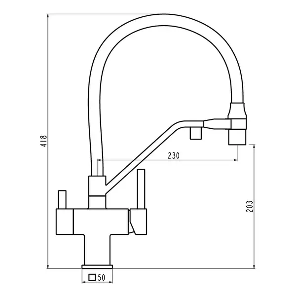 GAPPO G4395-60 змішувач кухонний, хром (G4395-60)