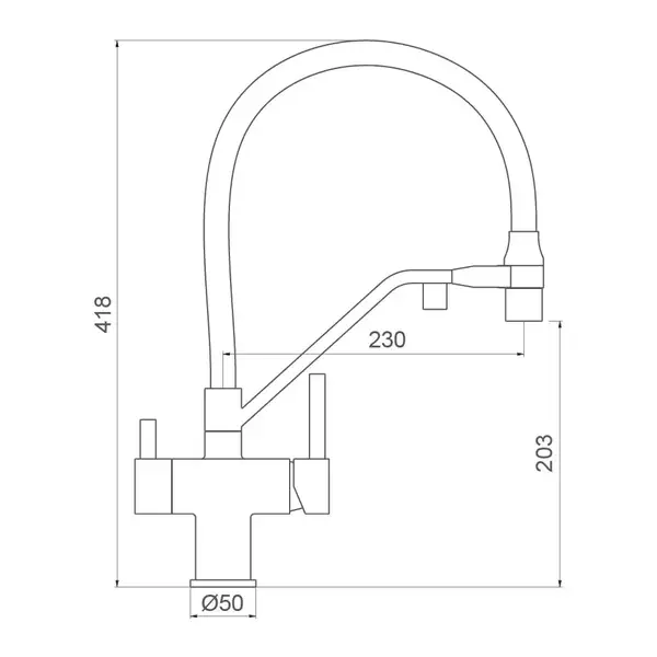 GAPPO G4395-63 змішувач кухонний, золото (G4395-63)