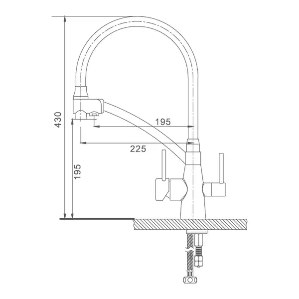 GAPPO G4398-13 змішувач кухонний, золото (G4398-13)