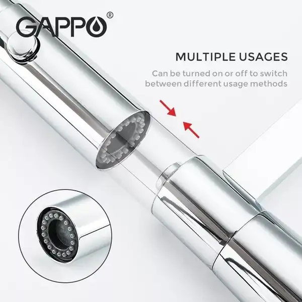 GAPPO G4398-15 змішувач кухонний, чорний (G4398-15)