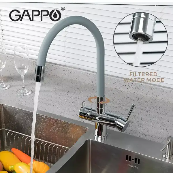 GAPPO G4398-30 Змішувач кухонний, хром (G4398-30)
