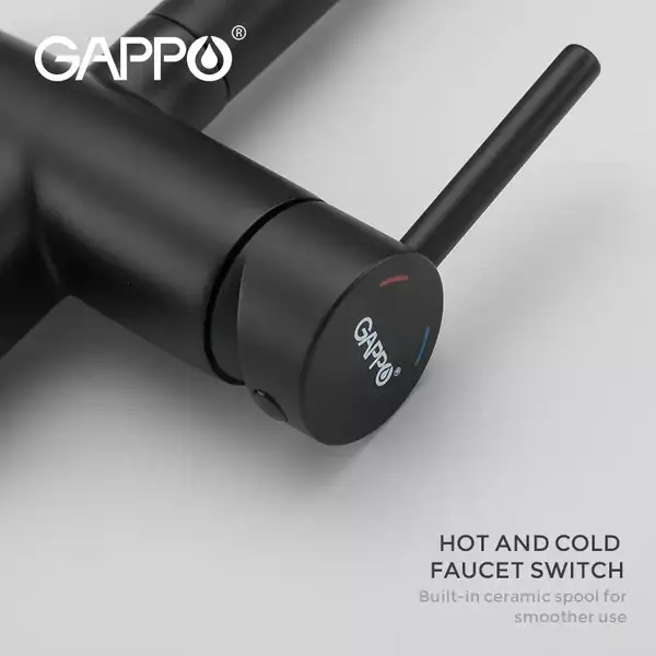 GAPPO G4398-36 змішувач кухонний, чорний (G4398-36)
