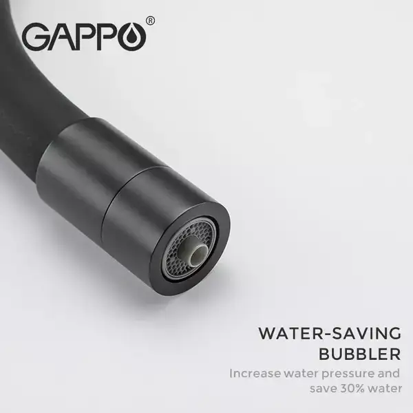 GAPPO G4398-36 змішувач кухонний, чорний (G4398-36)