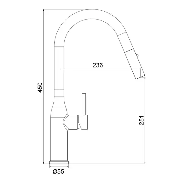 GAPPO G4398-43 кухонний змішувач, золото (G4398-43)