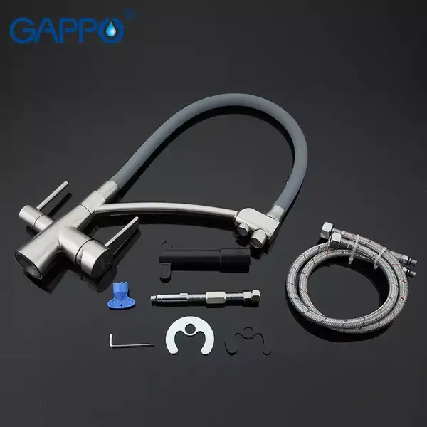 GAPPO G4398 змішувач кухонний, сірий (G4398)