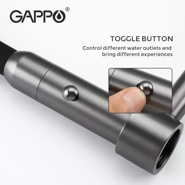 GAPPO G4398-51 кухонний змішувач, чорний (G4398-51)