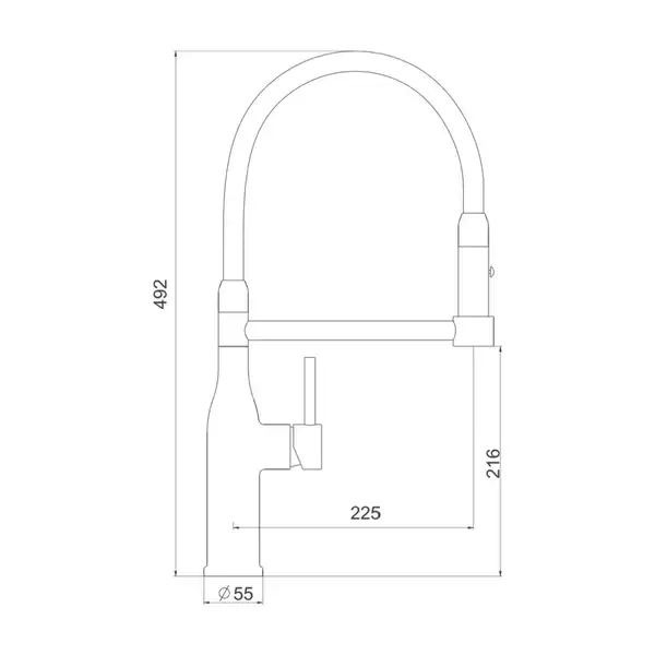 GAPPO G4398-55 змішувач кухні, сірий (G4398-55)