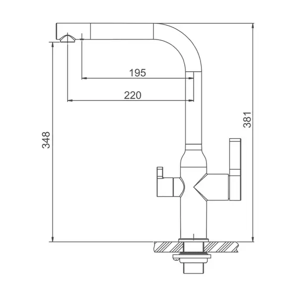 GAPPO G4399-4 кухонний змішувач, сталь (G4399-4)
