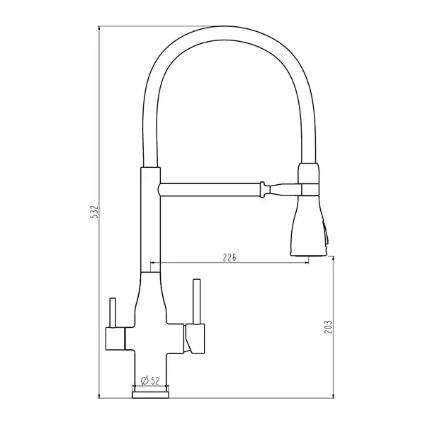 GAPPO G4399-75 змішувач кухні, сталь (G4399-75)