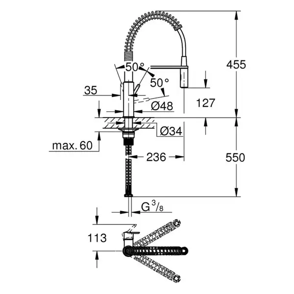 Grohe Get смеситель для кухни, хром (30361000)