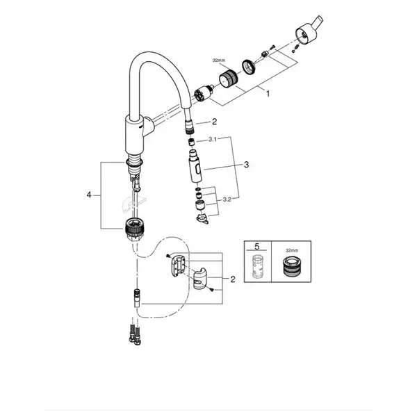 Grohe Feel смеситель кухонный, хром (31486001)