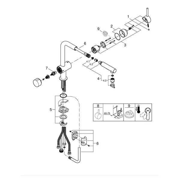 Grohe Minta кухонный смеситель, хром (31558000)