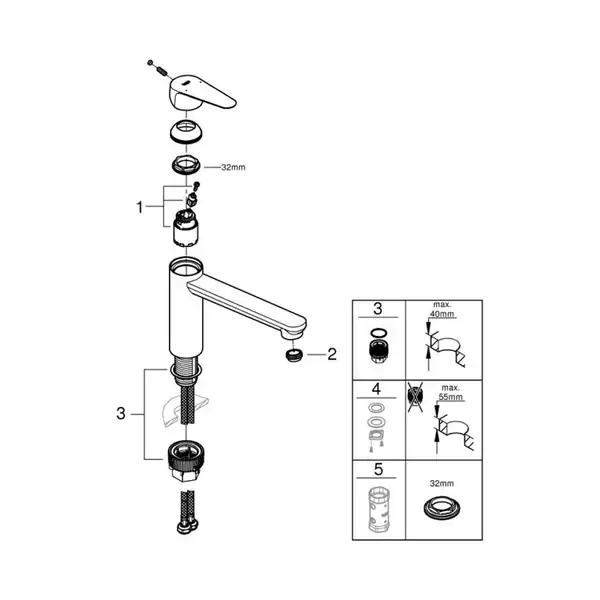 Grohe Start Curve кухонний змішувач, хром (31717000)