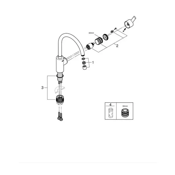 Grohe Feel смеситель кухонный, хром (32670002)
