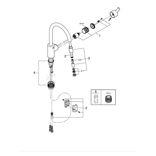 Grohe Feel смеситель для кухни, хром (32671002)