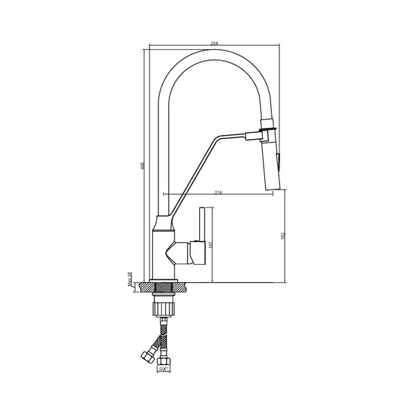 Invena Magnetic змішувач кухонний, білий (BZ-30-L02)