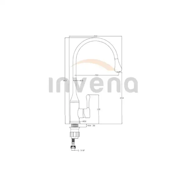 Invena PINGO змішувач кухонний, бежевий (BZ-55-L03)