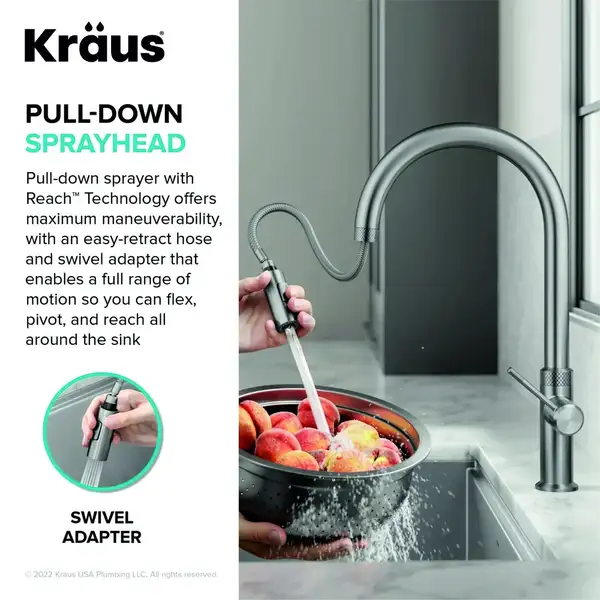 Kraus KPF-2654 кухонний, сталь (KPF-2654SFS)