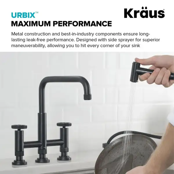 Kraus Urbix змішувач кухонний, чорний (KPF-3125MB)