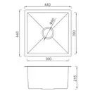 GAPPO GS4444 кухонна мийка, сталь (GS4444)