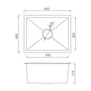 GAPPO GS5040 кухонна мийка, нержавіюча сталь (GS5040)