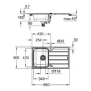 Grohe K500 Кухонна мийка, Нержавіюча сталь (31571sd1)