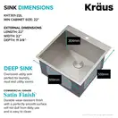 Kraus Standart PRO мийка, сталь (KHT301-22L)