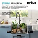 Kraus Standart PRO мийка, сталь (KHT301-22L)