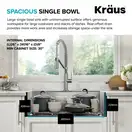 Kraus KWT Kore мийка, сталь (KWT310-28)