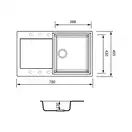 ZERIX ZS-7950S-12 кухонна мийка, коричнева (ZX4584)