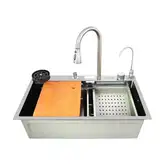 ZERIX ZH7546 Кухонна мийка, нержавіюча сталь (ZX5684)