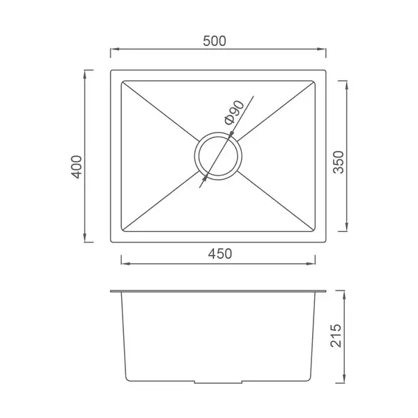 GAPPO GS5040-6 кухонна мийка, чорна (GS5040-6)