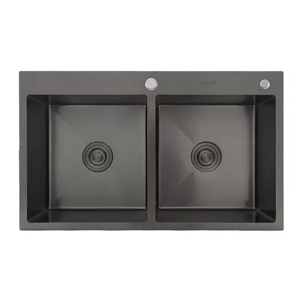 GAPPO GS8350-6 кухонна мийка, чорна (GS8350-6)
