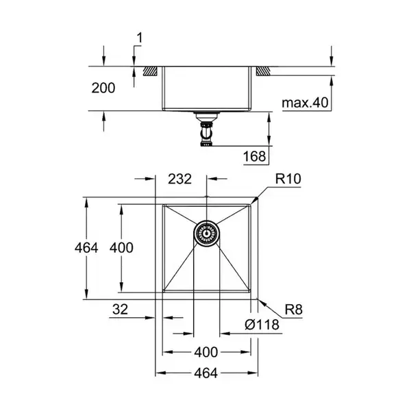 Grohe K-series Мийка, сталь (31578SD1) (31578sd1)
