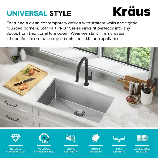 Kraus Precision™ мийка, нерж. сталь (KHU100-30)