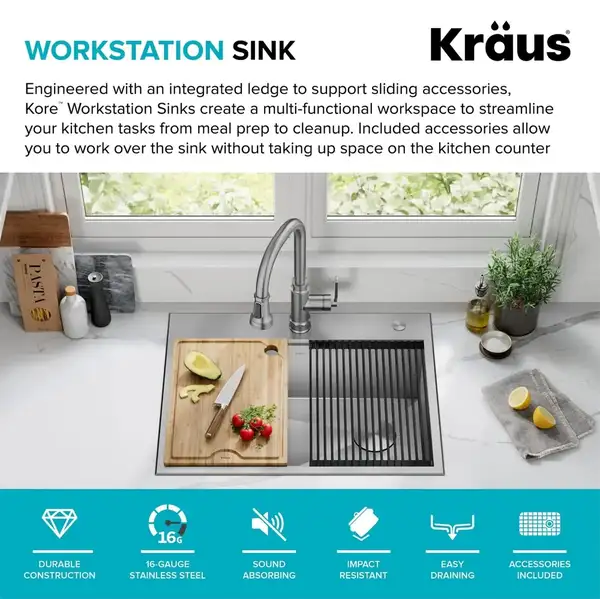 Kraus KWT Kore мийка, сталь (KWT310-28)