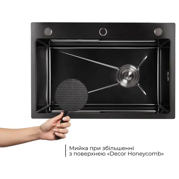 Lidz Handmade мойка черная (LDH6845HDECBLM49445)