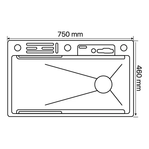 ZERIX ZH7546-SET-07 мийка, графітова (ZM5591)