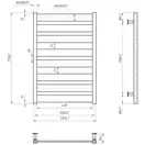Mario INOX Санти полотенцесушитель, графит (1.7.044605.GR)