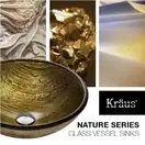 Kraus Nature Умивальник накладний 43 см, золото (GV-395-19MM)