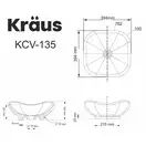 Kraus Elavo Умывальник накладной 39 см, белый (KCV-135)