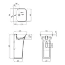 MIXXUS Bevel-1101 Умивальник підлоговий 45х44 см, білий (MI6697)