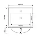 MIXXUS PREMIUM Cubic-1501 Умывальник врезной 61х46 см, белый (MP6495)