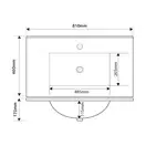 MIXXUS PREMIUM Cubic-1503 Умывальник врезной 81х46 см, белый (MP6497)