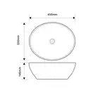MIXXUS PREMIUM Ellipse-0108 Умывальник накладной 40х33 см, белый (MP6527)